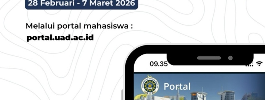 Poster Masa Pengisian KRS Semester Genap 2025 2026 tanggal 28 Februari sampai 7 Maret 2026 FEB UAD
