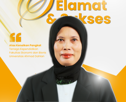 Ucapan selamat atas kenaikan pangkat Ibu Dwi Suswati Tenaga Kependidikan FEB UAD